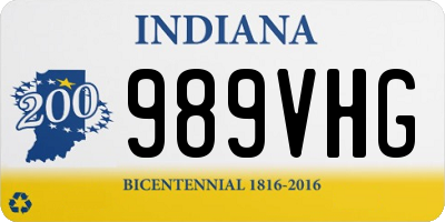 IN license plate 989VHG