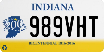 IN license plate 989VHT