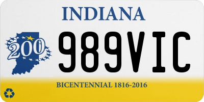 IN license plate 989VIC