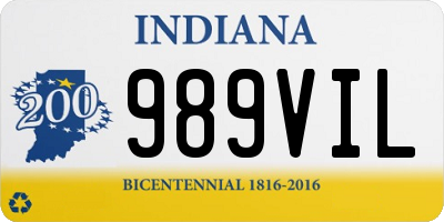IN license plate 989VIL