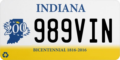 IN license plate 989VIN