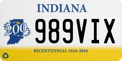 IN license plate 989VIX