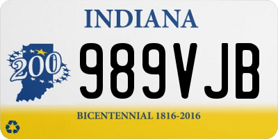IN license plate 989VJB