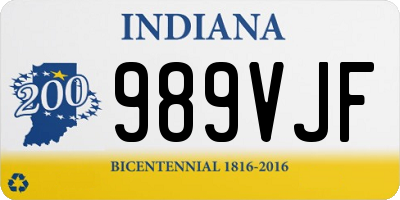 IN license plate 989VJF