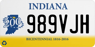 IN license plate 989VJH