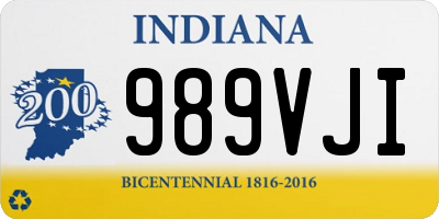 IN license plate 989VJI