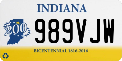 IN license plate 989VJW