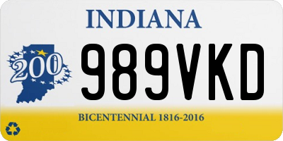 IN license plate 989VKD