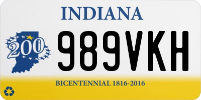 IN license plate 989VKH