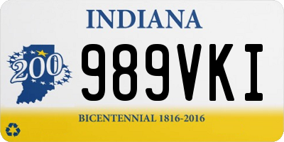 IN license plate 989VKI