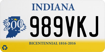 IN license plate 989VKJ