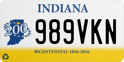 IN license plate 989VKN