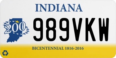 IN license plate 989VKW