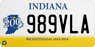 IN license plate 989VLA