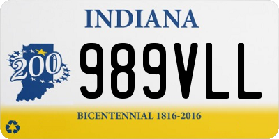 IN license plate 989VLL