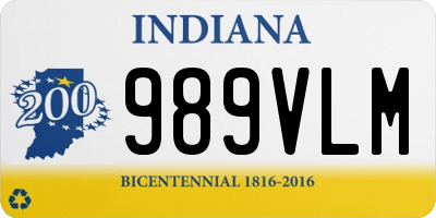 IN license plate 989VLM