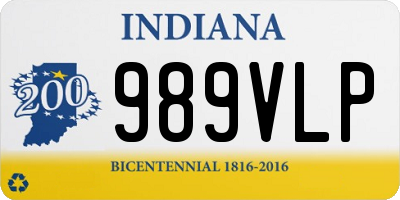 IN license plate 989VLP