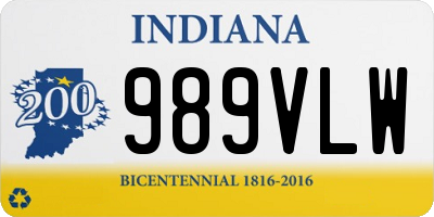 IN license plate 989VLW