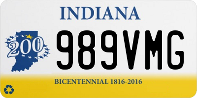 IN license plate 989VMG