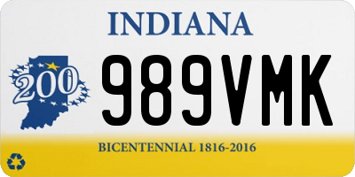 IN license plate 989VMK