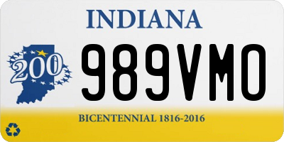 IN license plate 989VMO