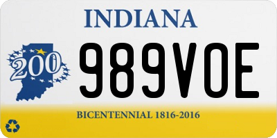 IN license plate 989VOE