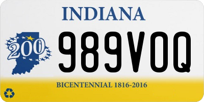 IN license plate 989VOQ