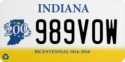 IN license plate 989VOW