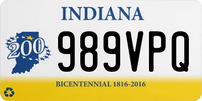 IN license plate 989VPQ
