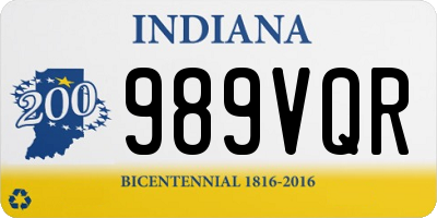 IN license plate 989VQR