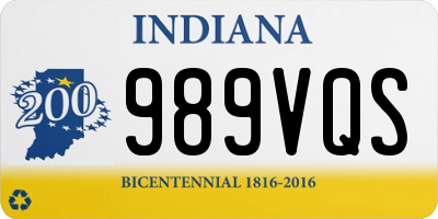 IN license plate 989VQS