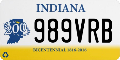 IN license plate 989VRB