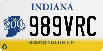 IN license plate 989VRC