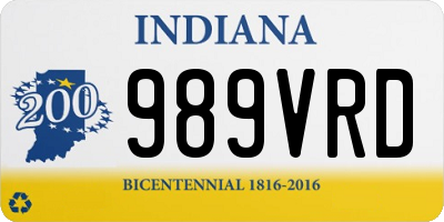 IN license plate 989VRD