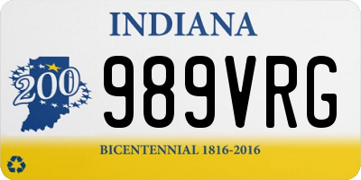 IN license plate 989VRG