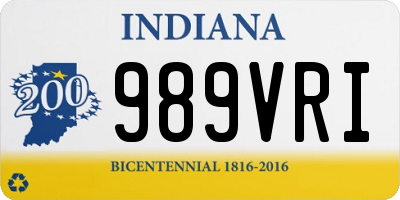 IN license plate 989VRI