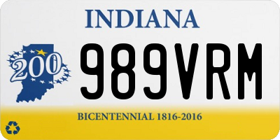 IN license plate 989VRM