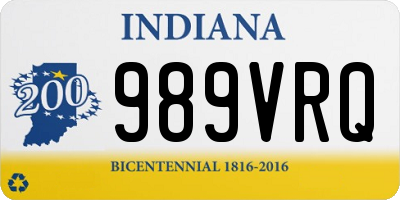 IN license plate 989VRQ