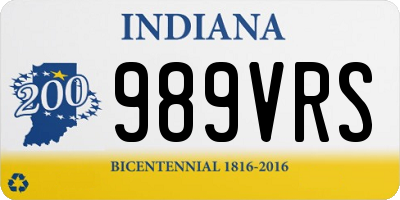 IN license plate 989VRS