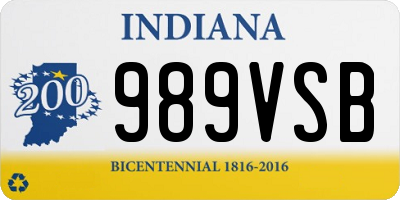 IN license plate 989VSB