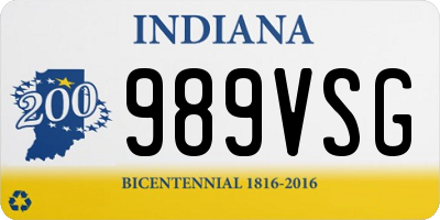 IN license plate 989VSG