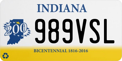 IN license plate 989VSL