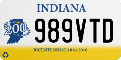 IN license plate 989VTD