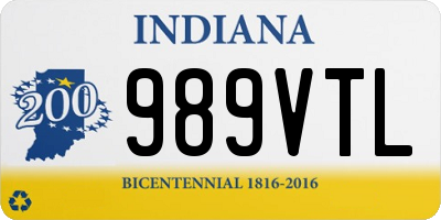 IN license plate 989VTL
