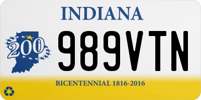 IN license plate 989VTN