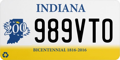 IN license plate 989VTO