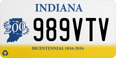 IN license plate 989VTV