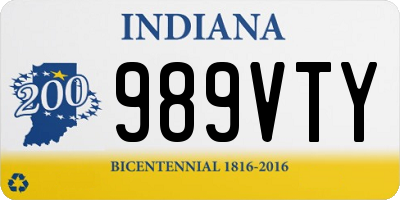 IN license plate 989VTY