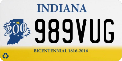 IN license plate 989VUG