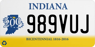 IN license plate 989VUJ